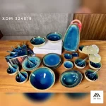 BỘ BÁT ĐĨA GỐM SỨ NHÀ HÀNG MÀU XANH NƯỚC BIỂN AH001 - Ảnh 10